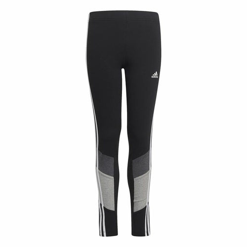 Black athletic leggings with gray accents and Adidas logo, Sports Leggings Adidas Colorblock Black, Adidas leggings, sports wear, gym pant, exercise clothes